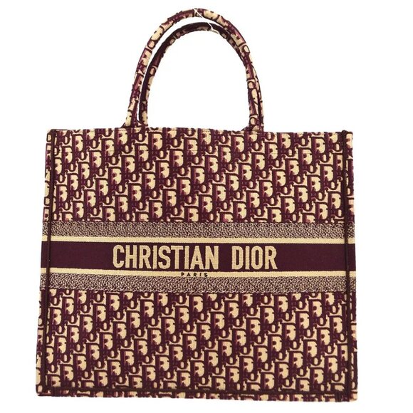 Dior Handbags - Christian Dior Bordeaux Oblique Book Tote Large Bag 50-MA-0168 66915